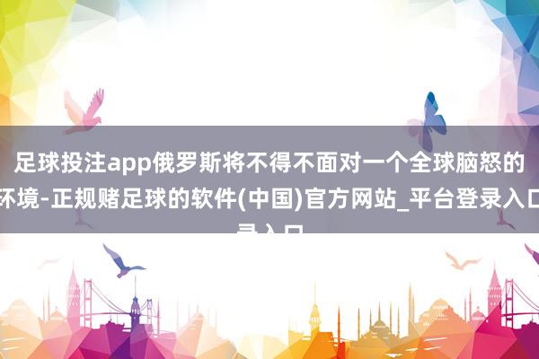 足球投注app俄罗斯将不得不面对一个全球脑怒的环境-正规赌足球的软件(中国)官方网站_平台登录入口